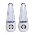  Ansov Crystal Colorful Light Sound Music Water Jet Speaker Tumbler Water Dance Sound Subwoofer Mini Sound White