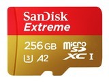  Sandisk Extreme MicroSDXC UHS-I A2 card (256GB)