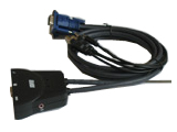 LANBE LS-21UA 1组KVM操作2 台主机 键盘、鼠标接口USB  线机一体 线缆长度1.2米 带音频